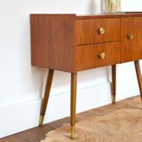 Console, bedside feet compass vintage 1950s