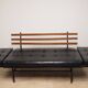 Vintage "Daybed" sofa bench in metal and imitation leather, 1950