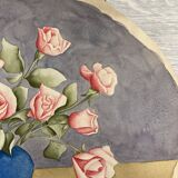 Watercolor with vintage double-sided rose bouquets