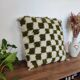 Coussin berbère Damier vert Béni Ouarain