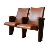 Pair of vintage cinema armchairs