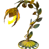 Stylized floral lamp in painted sheet
