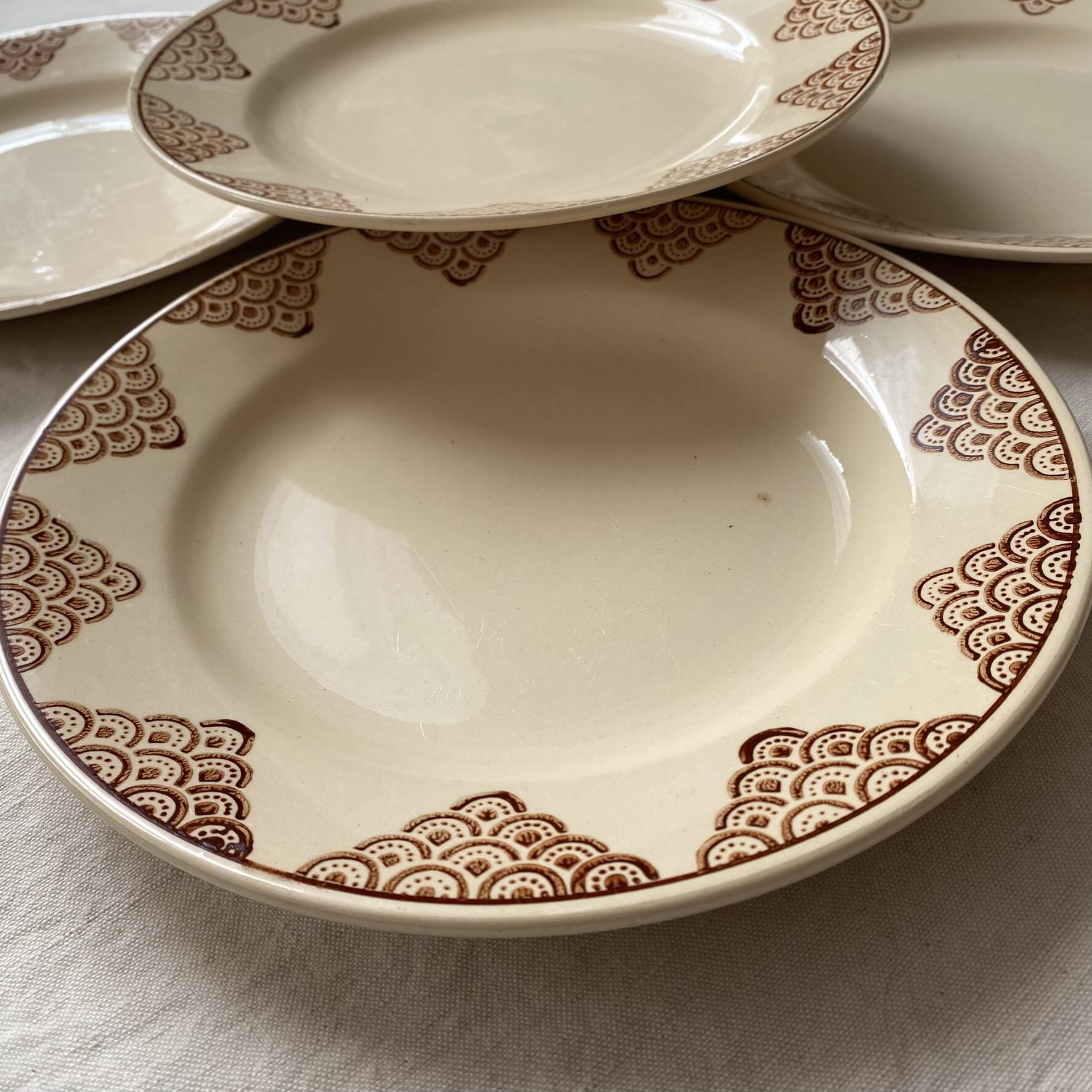 Art Deco flat plates St Amand