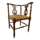 Fauteuil de coin à dossier lyre, vers 1900