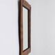Square Biedermeier Carved & Scalloped Walnut Wall Mirror, Vienna, ca. 1850