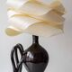 Modern Sculptural Table Lamp in Ceramic and Wood, Organic Style: "Cántaro Cloud" with Wings