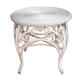 Peacock rattan table