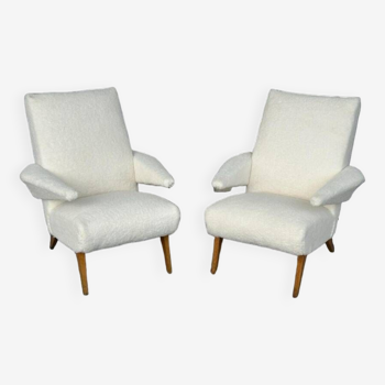 Pair of vintage armchairs from the 1950s-60s refurbished