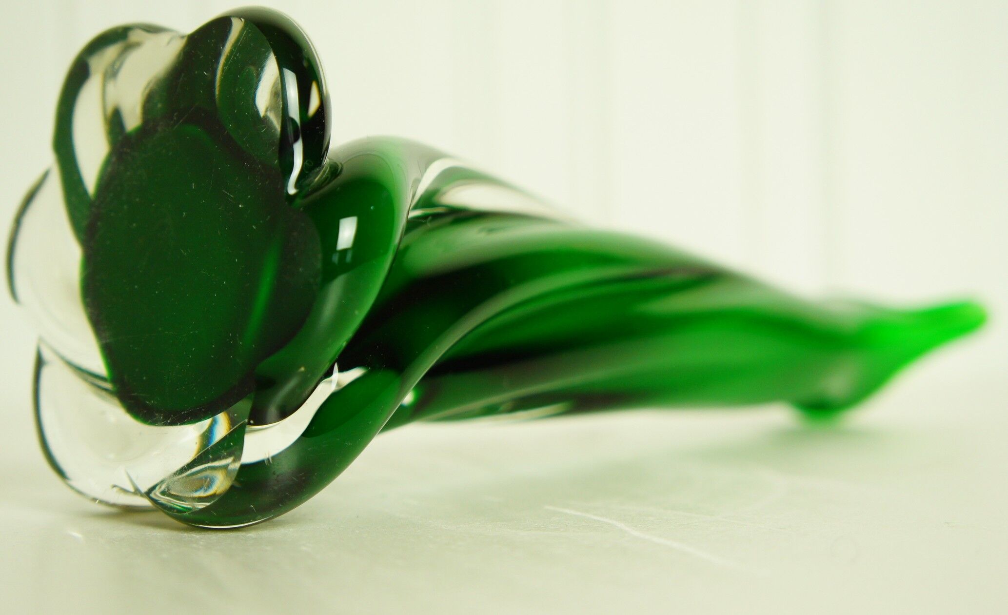 Italian soliflore vase in vintage blown glass