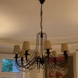 Lustre 8 branches avec mini abats jours