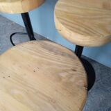 4 high bar stools wood and metal