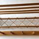 Vintage oak wall coat rack with braided cord 1960s