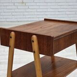 1970s, Swedish side table by AB Carlstrom with drawer, teak wood.