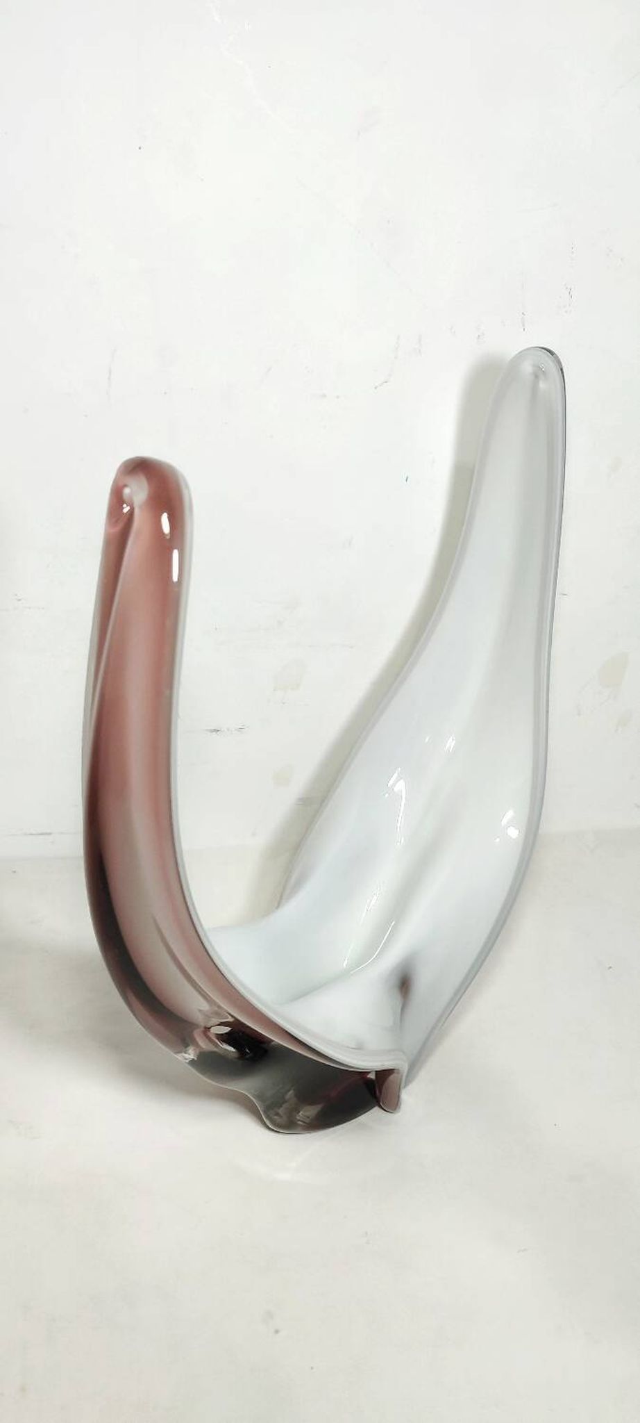 Centre de table de cristal de Murano. Italie, années 1980