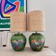 Pair of "Fruits" lamps in majolica - 1970