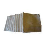 Lot of 12 SF monogrammed cotton napkins