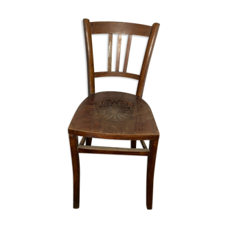 Antique bistro chair with pattern