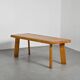 Table et bancs en mélèze par Christian Durupt, vers 1960