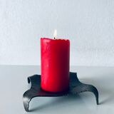 Brutalist iron candle holder