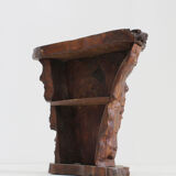 Brutalist tree trunk console bar 1970s
