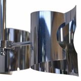 Vintage chrome steel pendant light, 1970s design