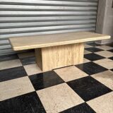 Table basse vintage en travertin