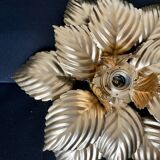 Golden flower wall lamp