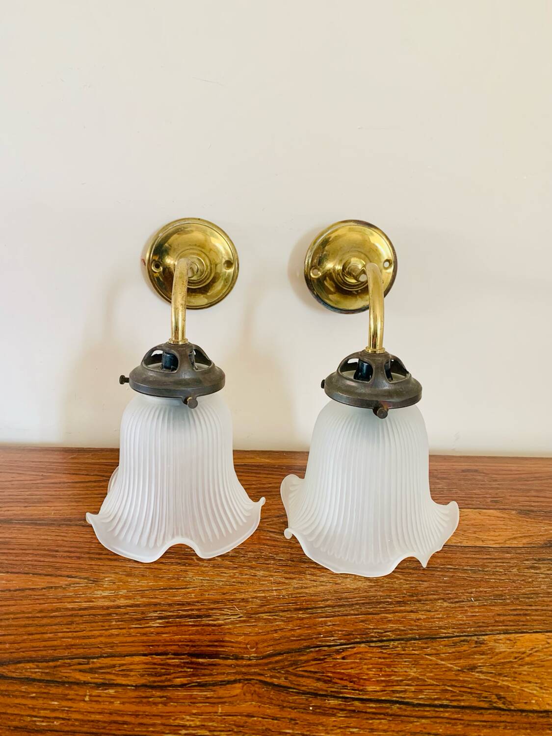 Antique Art Nouveau wall lights