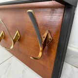 Vintage mid century modern wall coat rack