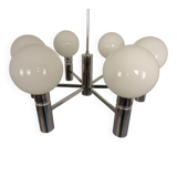 Opaline Glass Pendant Lamp from Sölken Leuchten, Germany, 1960s