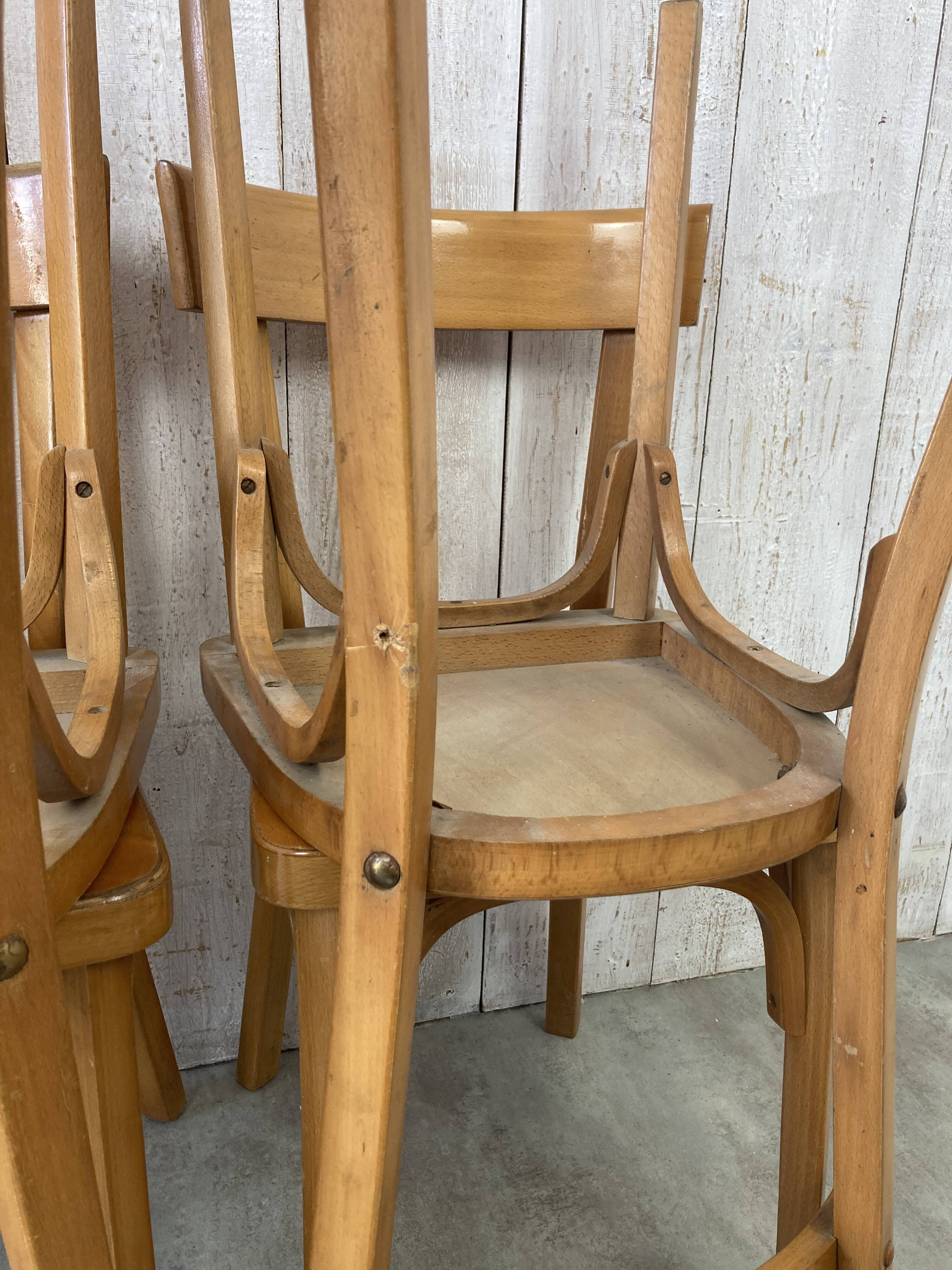 Ensemble de 6 chaises bistrot Baumann