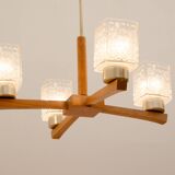 Eastern cloc Brutalist chandelier, 1970´s, Czechoslovakia