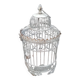 Vintage gray metal bird cage