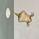 Vintage amber glass tulip wall light