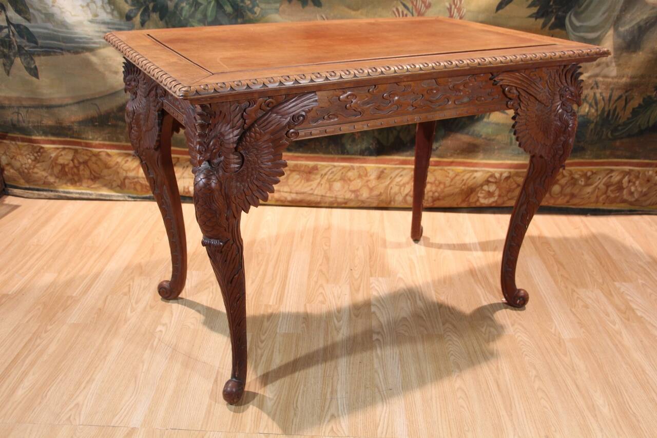 19th century carved center table