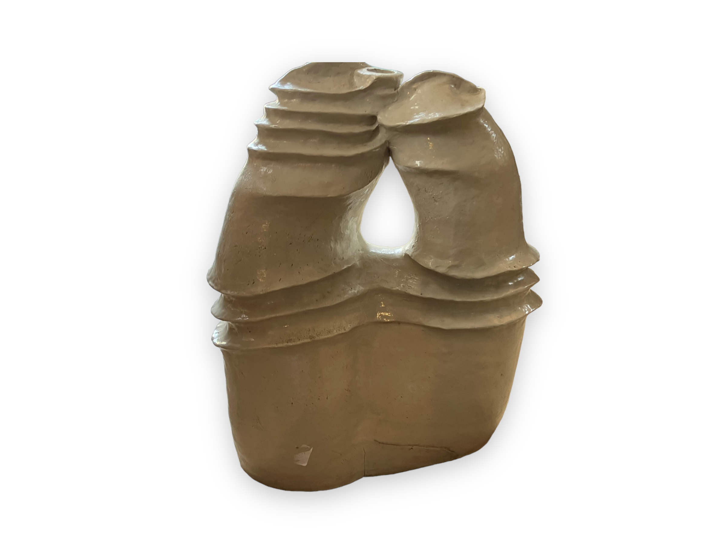 Modernist vase in glazed ceramic