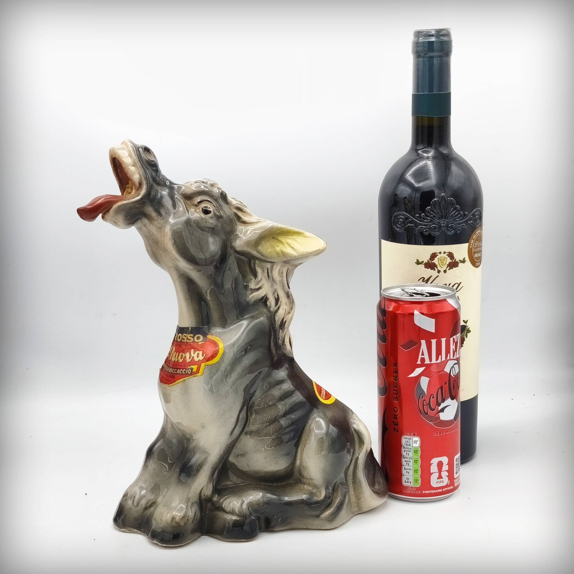 Bouteille zoomorphe âne en céramique par Casa Nuova Boccaccio, Italie, 1960