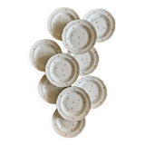 Set of 10 vintage Limoges porcelain soup plates