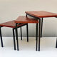 Nest Tables in Teak and Black Iron by Cees Braakman for Pastoe, year