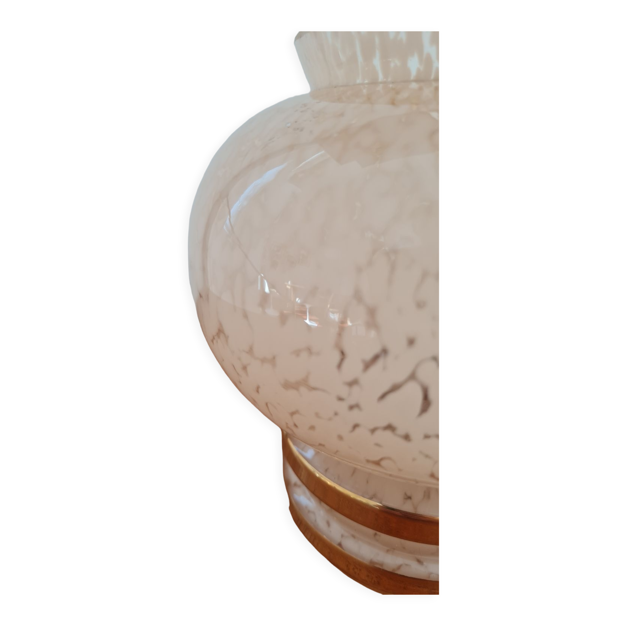 Glass vase of pink clicy 1950