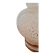 Glass vase of pink clicy 1950