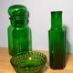 Trio de flacons verts