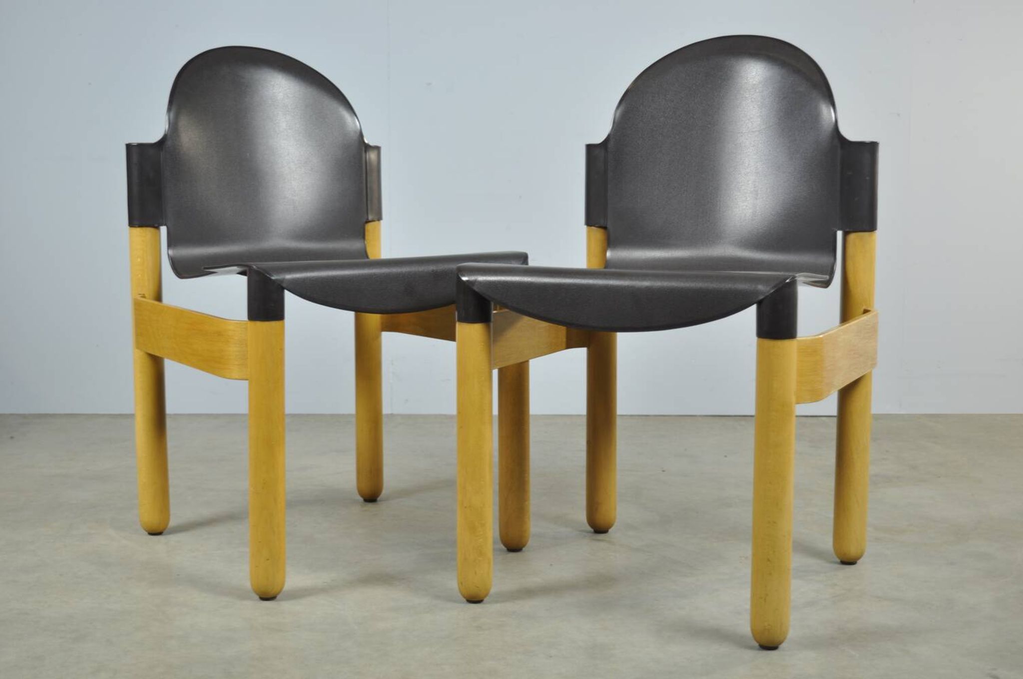 Thonet / chaises de salle à manger vintage flex 2000 en hêtre (2) / gerd lange / années 1990