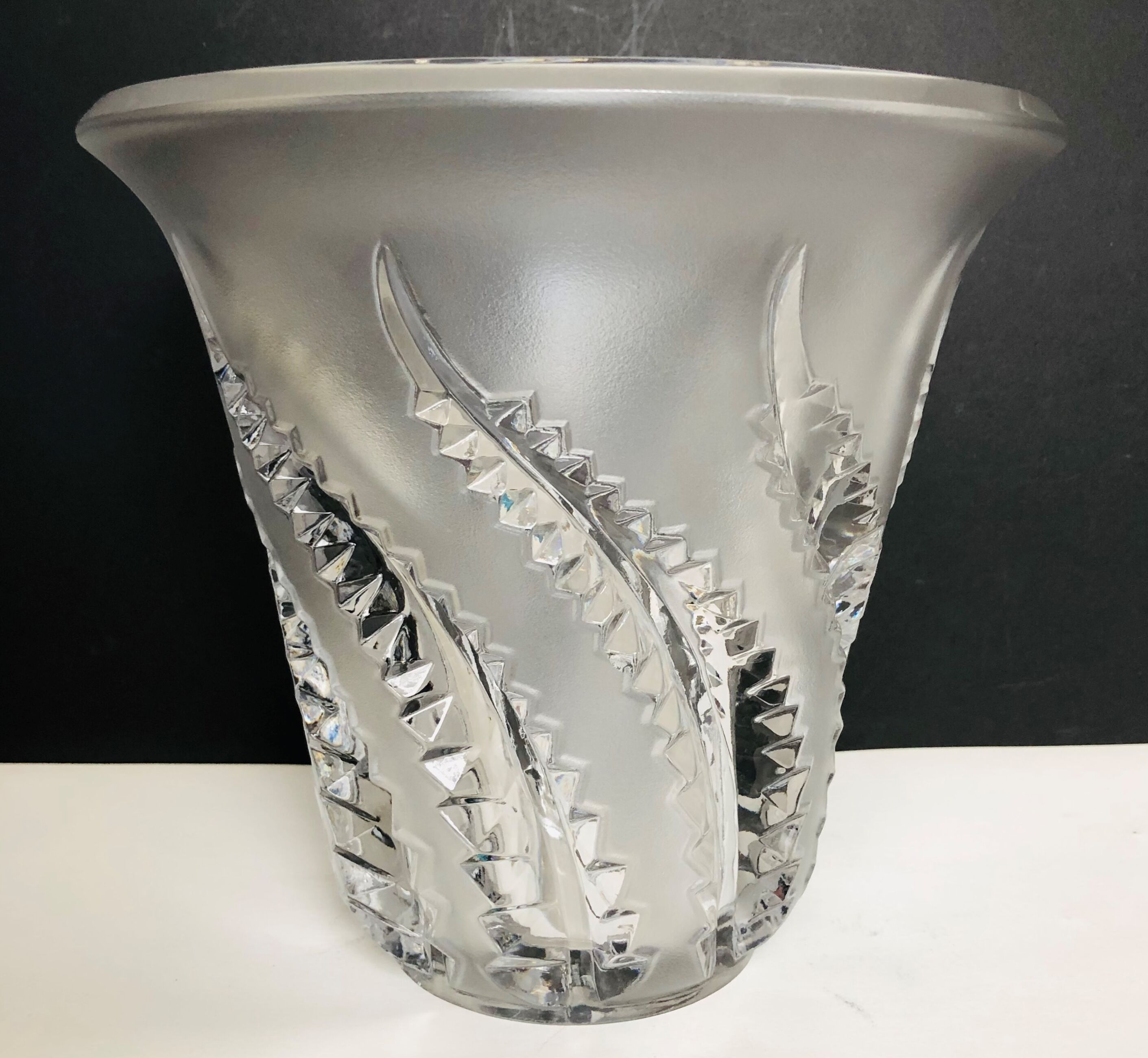 Lalique Vase with ferns