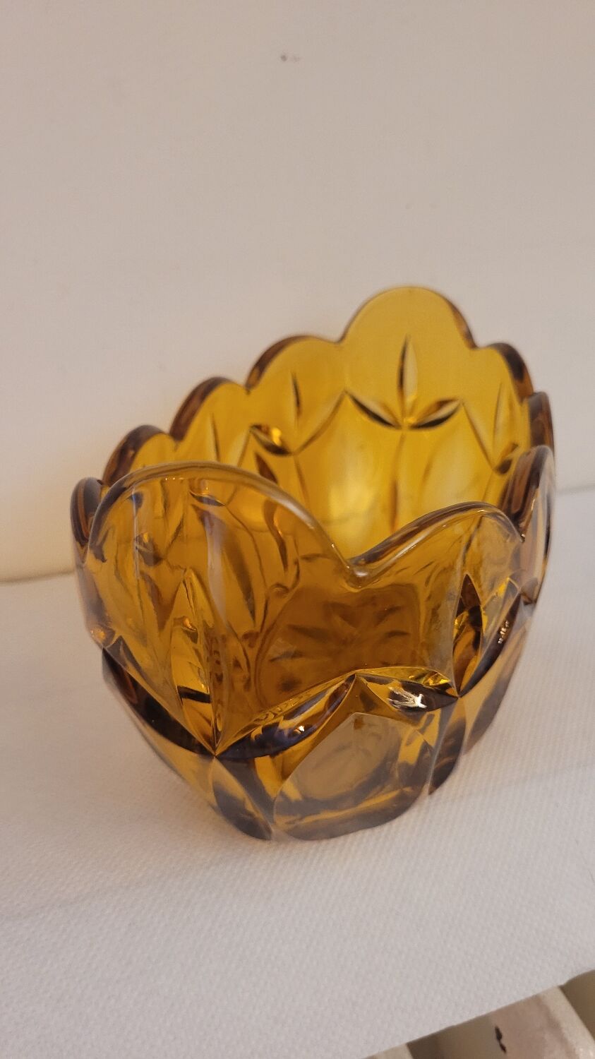 Empty pocket amber glass 60's