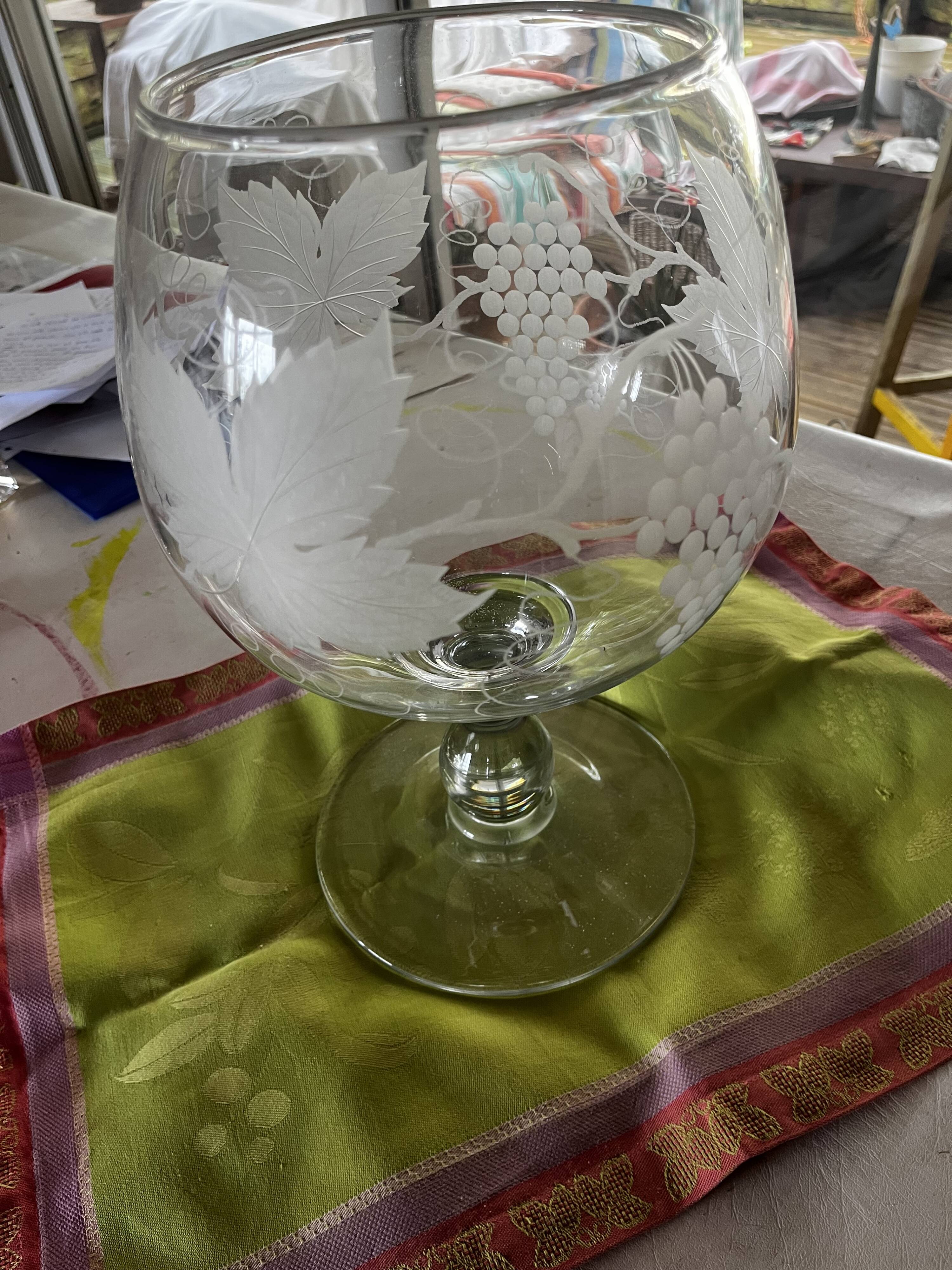 large crystal table glass