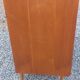 Commode vintage en chêne blond pieds compas 4 tiroirs 1950