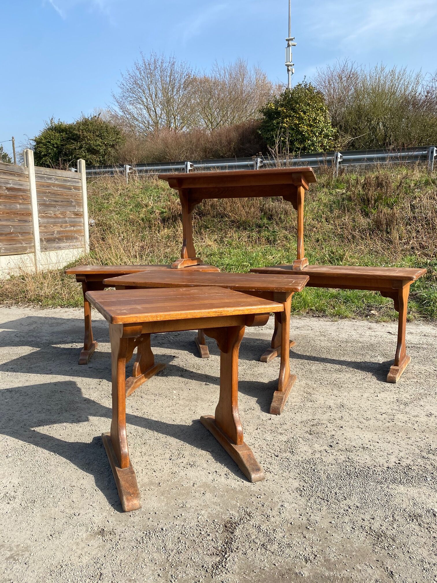 Suite of 5 bistro tables