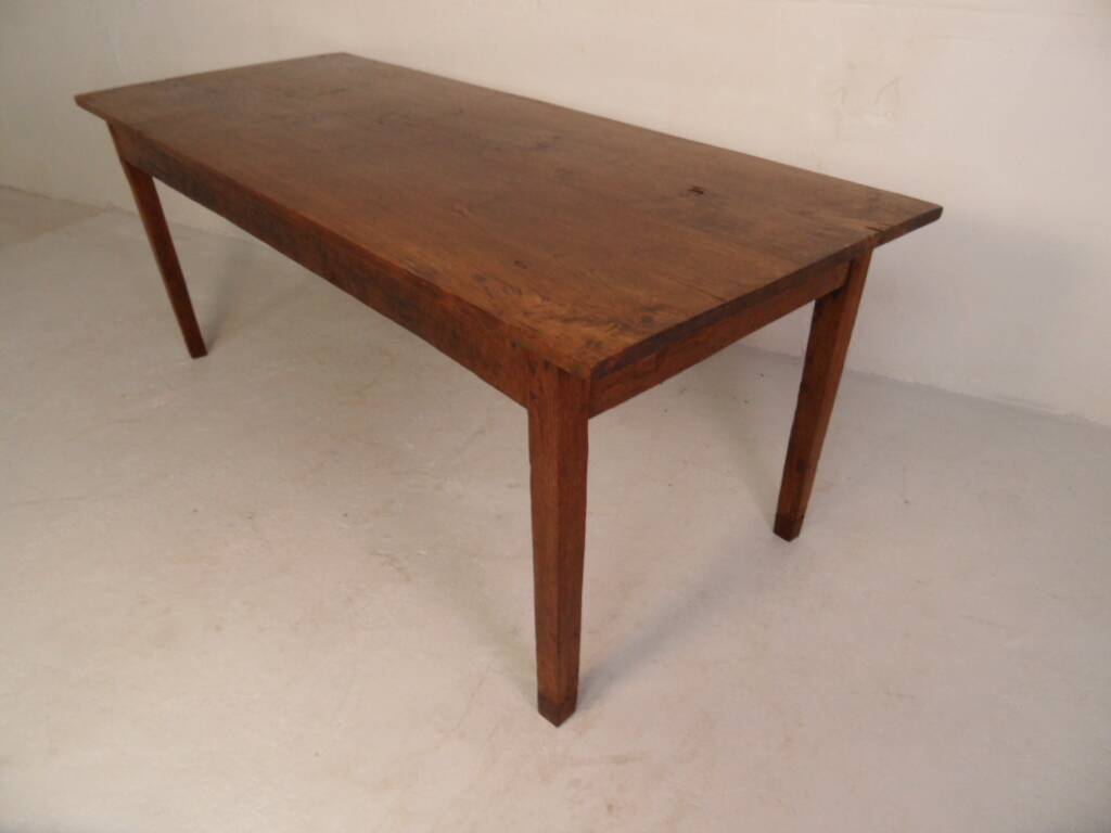 Antique oak French dining table