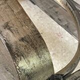 Vintage Brutalist Steel Magazine Rack